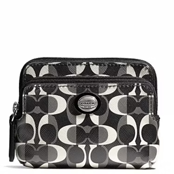 Coach Peyton Dream C Double Zip Coin Wallet/ID Holder - Picture 1 of 3